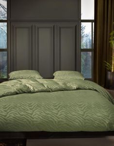 ESSENZA Belen Forest green Dekbedovertrekset 240 x 220 cm