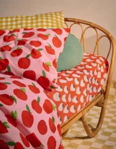 ESSENZA & CO Berry special Oranje Hoeslaken 140 x 200 cm
