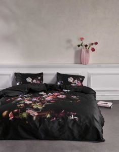 ESSENZA Bouquet Antraciet Dekbedovertrekset 240 x 220 cm