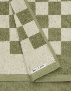 Marc O'Polo Checker Mosgroen Gastendoek 30 x 50 cm