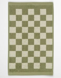 Marc O'Polo Checker Mosgroen Gastendoek 30 x 50 cm
