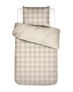 ESSENZA Chess Oatmeal Dekbedovertrekset 140 x 220 cm