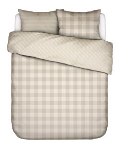 ESSENZA Chess Oatmeal Dekbedovertrekset 240 x 220 cm