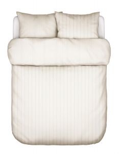Marc O'Polo Classic fine stripe Dark Sand Dekbedovertrekset 240 x 220 cm