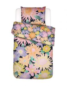 ESSENZA & CO Flower fling Zwart Dekbedovertrekset 140 x 220 cm