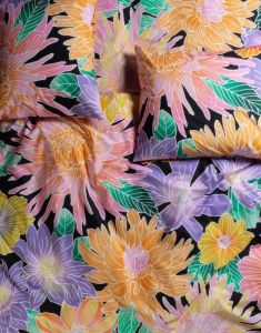 ESSENZA & CO Flower fling Zwart Dekbedovertrekset 140 x 220 cm