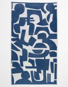Marc O'Polo Geo Murphy marine Strandlaken 100 x 180 cm