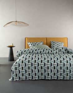 ESSENZA Ilori Pearl grey Dekbedovertrekset 240 x 220 cm