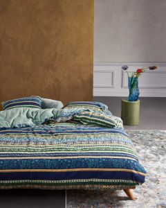 ESSENZA Lita Surf green Dekbedovertrekset 200 x 220 cm
