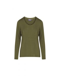 Essenza Luyza Uni Mosgroen Top lange mouw XS