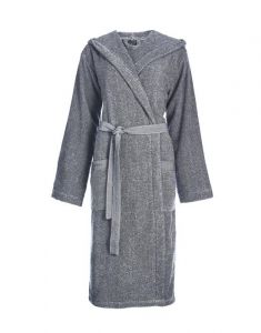 Marc O'Polo Melange Marine / Light Silver Bademantel L