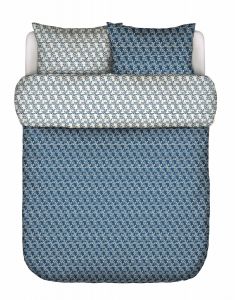 Marc O'Polo Monogram Space blue Dekbedovertrekset 240 x 220 cm