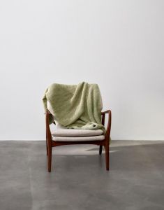 Marc O'Polo Nordic knit melange Mosgroen Plaid 130 x 170 cm