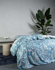 ESSENZA Ophelia Smoke blue Dekbedovertrekset 260 x 220 cm