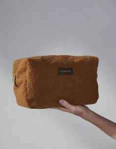 ESSENZA Pepper Teddy Leather brown Make-up tas Large