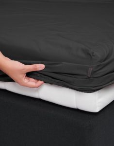 ESSENZA Premium Percale Anthrazit Spannbettlaken 100 x 200 cm