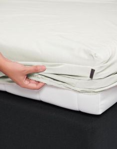ESSENZA Premium Percale Oyster Spannbettlaken 100 x 200 cm