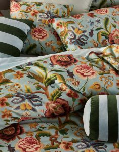 ESSENZA Roselina Surf green Dekbedovertrekset 240 x 220 cm