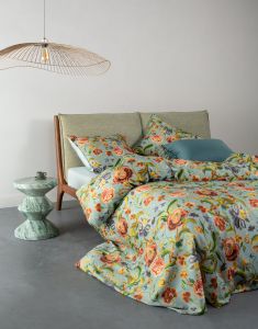 ESSENZA Roselina Surf green Kussensloop 60 x 70 cm