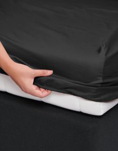 ESSENZA Satin Anthrazit Spannbettlaken 90 x 200 cm