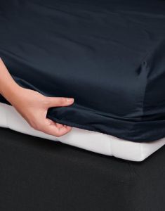 ESSENZA Satin Nightblue Spannbettlaken 90 x 210 cm