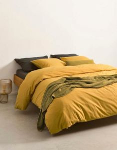 Marc O'Polo Senja Golden yellow Dekbedovertrekset 240 x 220 cm