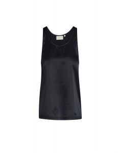 ESSENZA Shelby satin Uni Antraciet Top mouwloos M