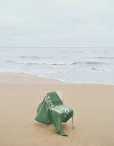 Marc O'Polo Statement Beach sage green Badhanddoek 100 x 180 cm