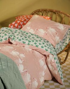 ESSENZA & CO Swan lake Misty rose Dekbedovertrekset 140 x 220 cm