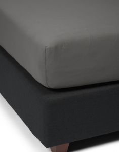 ESSENZA The Perfect Organic Jersey Steel grey Topper 180-200 x 200-220 cm