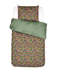 ESSENZA & CO Tulip Field Grass green Dekbedovertrekset 140 x 220 cm