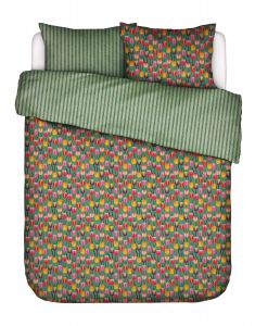 ESSENZA & CO Tulip Field Grass green Dekbedovertrekset 240 x 220 cm