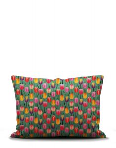ESSENZA & CO Tulip Field Grass green Kussensloop 60 x 70 cm