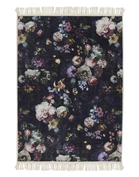 ESSENZA Fleur Nightblue Vloerkleed 60 x 90 cm