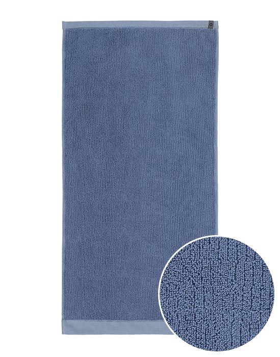 ESSENZA Connect Organic Lines Blauw Handdoek 60 x 110 cm
