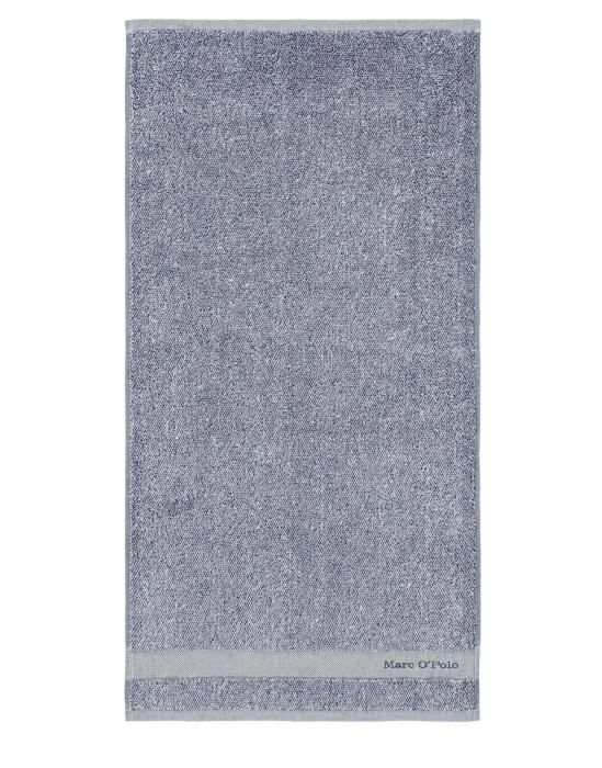 Marc O'Polo Melange Marineblauw/zilver Handdoek 50 x 100 cm