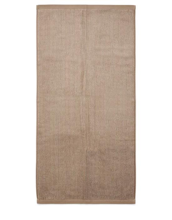 Marc O'Polo Timeless Tone Stripe Beige/clay Handdoek 70 x 140 cm