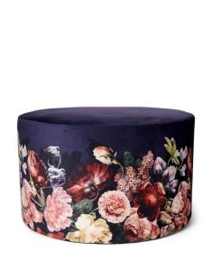 ESSENZA Anneclaire Indigo Blue Samthocker 40 x 40 x 43 cm