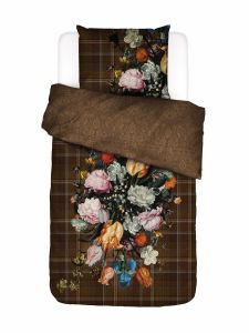 ESSENZA Beautiful Bouquet Bruin Dekbedovertrekset 140 x 220 cm