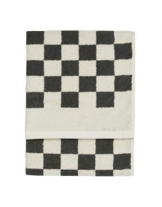 Marc O'Polo Checker Antraciet Gastendoek 30 x 50 cm