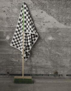 Marc O'Polo Checker Antraciet Gastendoek 30 x 50 cm