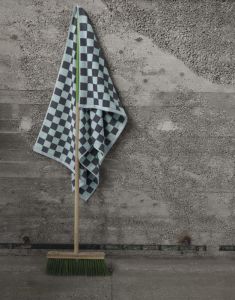 Marc O'Polo Checker Aquamarine Gastendoek 30 x 50 cm