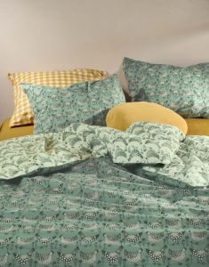 ESSENZA & CO Chicken Run Turquoise Dekbedovertrekset 200 x 220 cm