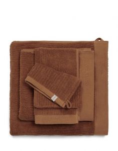 ESSENZA Connect Organic Lines Leather brown Gastendoek 30 x 50 cm
