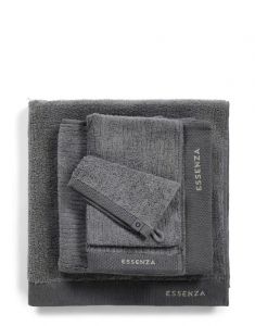 ESSENZA Connect Organic Lines Grau Waschhandschuhe 16 x 22 cm