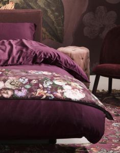 ESSENZA Fleur Burgundy Tagesdecke 220 x 265 cm