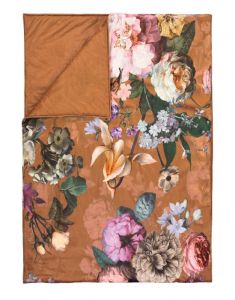 ESSENZA Fleur Leather Brown Tagesdecke 135 x 170 cm