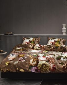 ESSENZA Fleurel Cafe Noir Dekbedovertrekset 200 x 220 cm