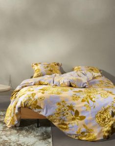 ESSENZA Flore Yellow straw Dekbedovertrekset 140 x 220 cm