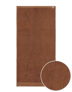 ESSENZA Connect Organic Lines Leather brown Handdoek 70 x 140 cm